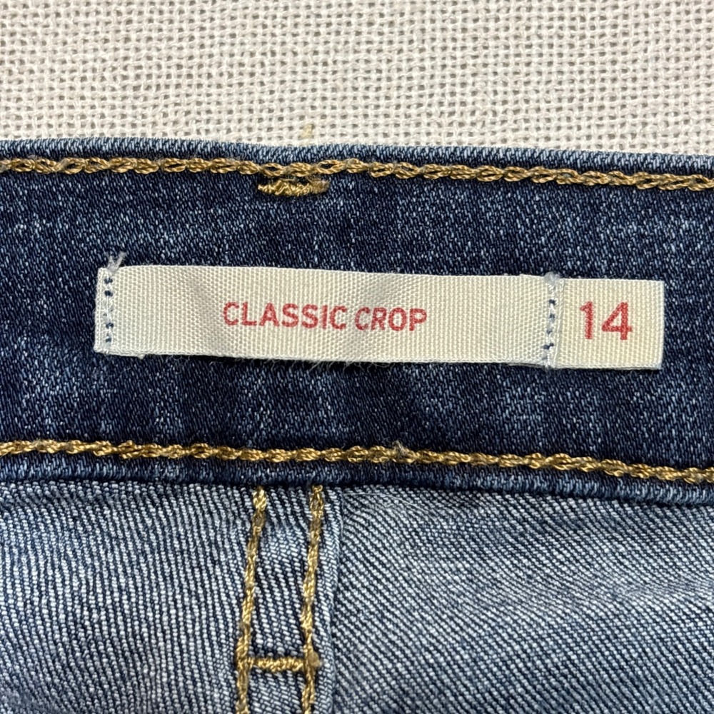Levis Classic‎ Crop Denim Jeans Dark Wash Size 14 W32 - Picture 5 of 8